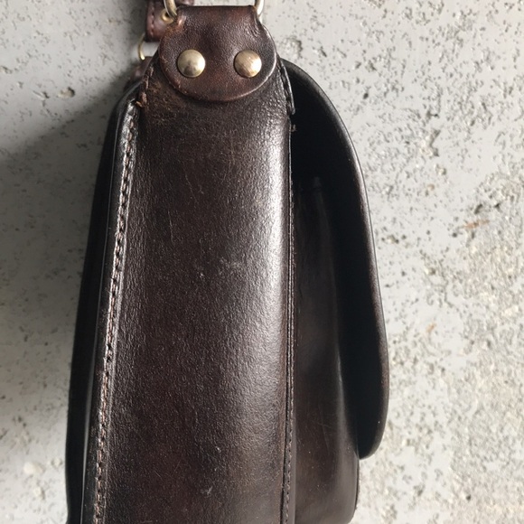 #035 Anna Cainzo Culturas Del Sol’s | Brown Leather Side Saddle Crossbody - Picture 6 of 17
